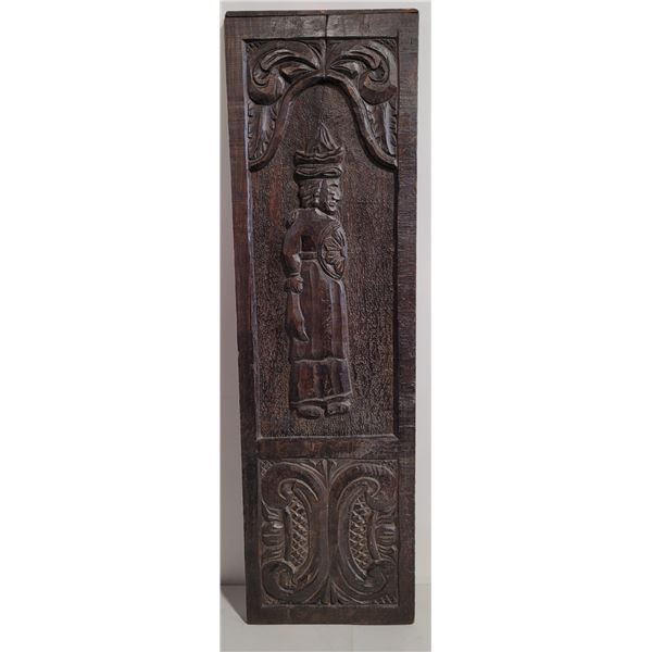 Hand Carved Wooden Art Piece, 12x40 inches