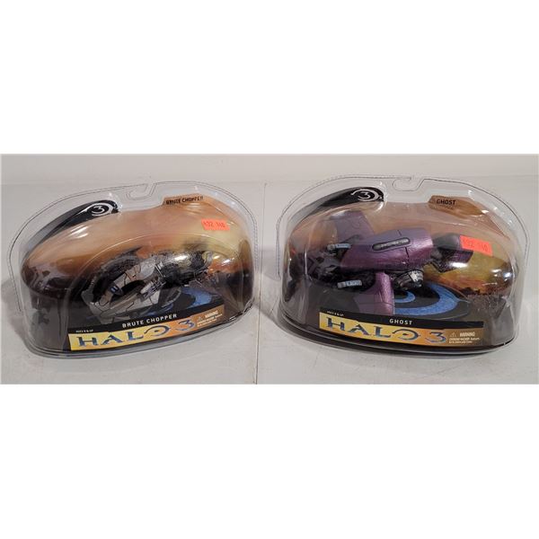 Halo 3 Brute Chopper and Ghost Figures\