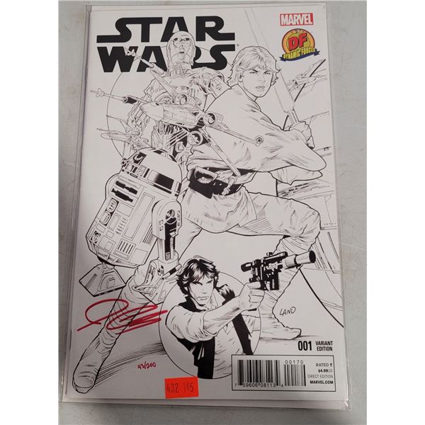 Star Wars #1 Dynamic Forces B&W Variant W/ Certificate of Authentication