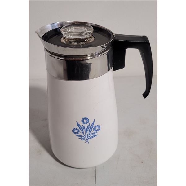 VTG Corning Ware Blue Cornflower Percolator Coffee Maker