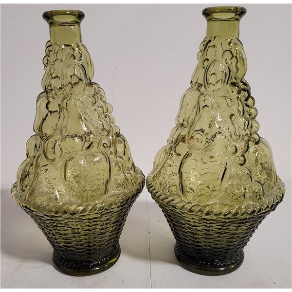2 Empoli Fruit Basket Decanters Made in Italy