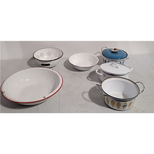 Lot of VTG Enameled Metalware