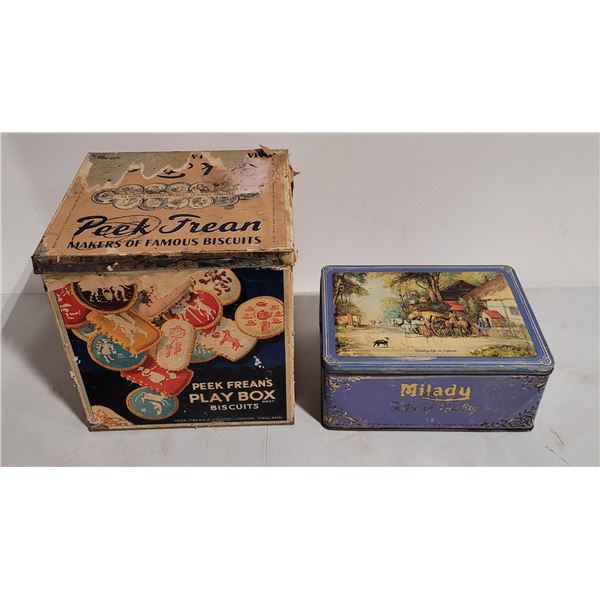 2 VTG Toffee/Biscuit Containers