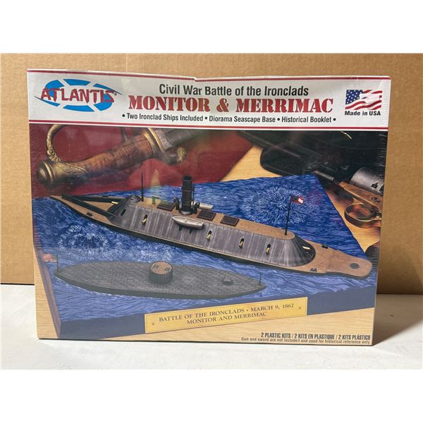 Sealed Battle of The Ironclads Monitor & Merrimac Model Kit
