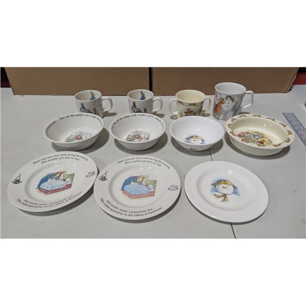 Lot of Mostly Bunny China w/ Wedgwood Peter Rabbit & Royal Doulton Bunnykins