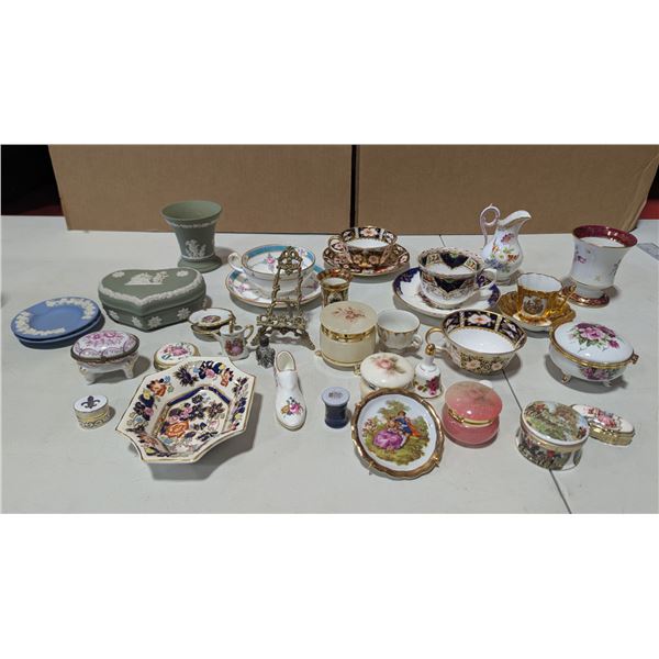 Lot of Assorted China & Wedgwood w/ Royal Crown Derby, & More