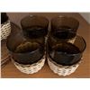 Image 4 : Glass Pitcher and Tumblers Set with Wicker