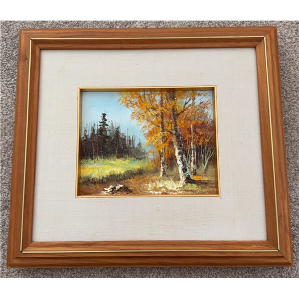 Framed Landscape Painting, 19x17 Inches