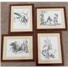 Image 1 : Four Wildlife Prints, 12.5x15.5 in