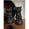 Image 2 : Black Cat Figurines and Decorative Tray