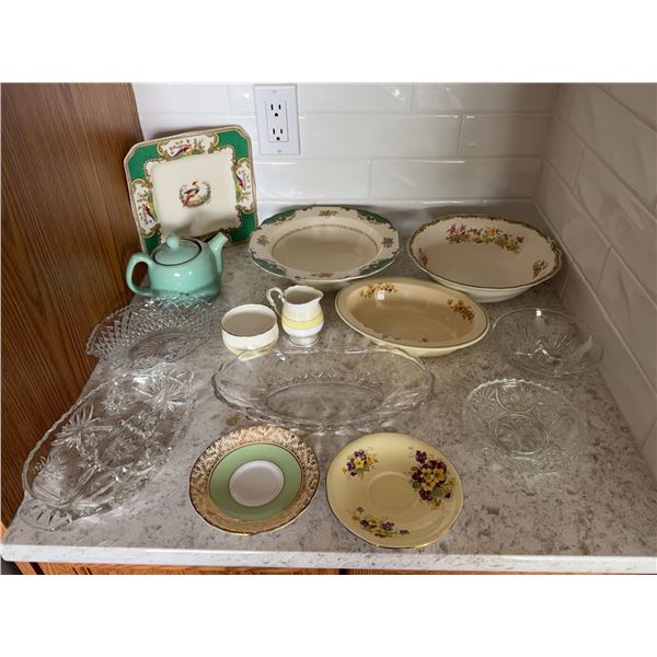 English Bone China and Crystal Dishes