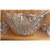 Image 2 : Pressed Glass Punch Bowl Set with Ladle