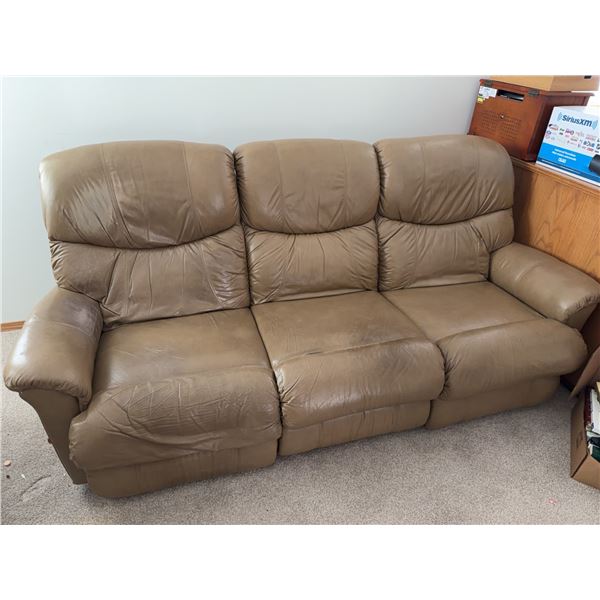 Very Comfy Leather Reclining Sofa