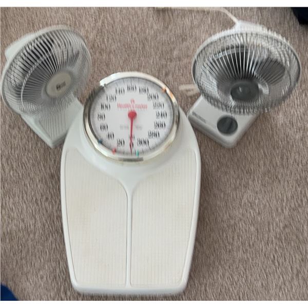 Health o meter Scale and Two Small Fans