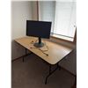 Image 2 : Folding Table and LG Computer Monitor