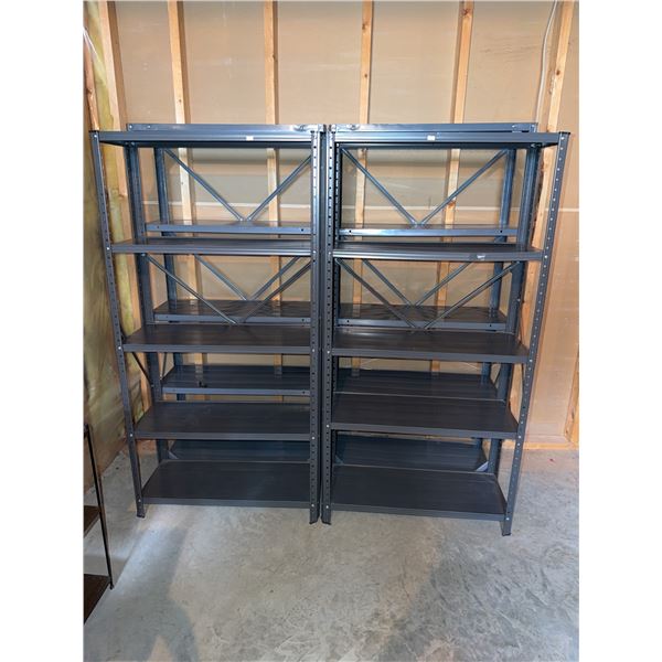 4 Metal Shelving Units