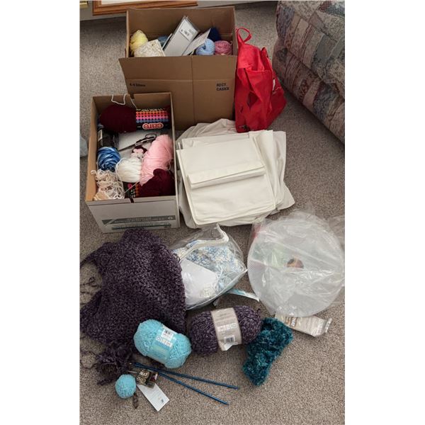 Crochet and Knitting Supplies With Closet Organizers
