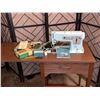 Image 3 : Singer Sewing Machine with Table and Stool