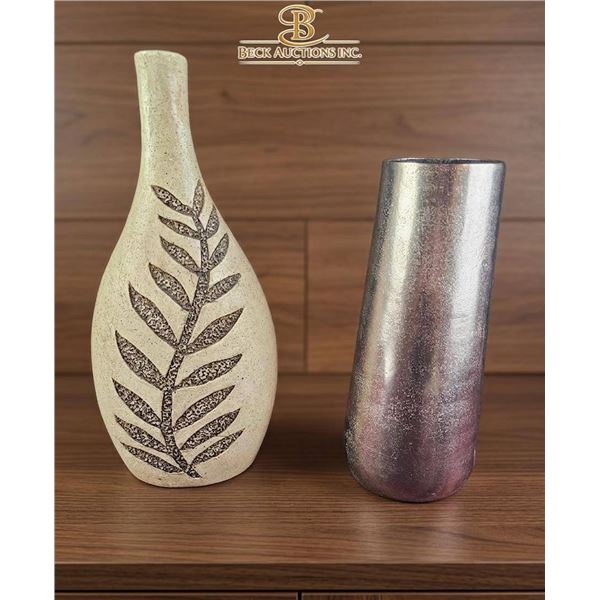 Lief Vase 20.5'' and Silver Vase 16.5''