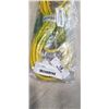 Image 2 : AS NEW LIFESUPPLY 25FT YELLOW  INDOOR OUTDOOR 3 WIRE GROUNDED AND LIGHTED EXTENSION CORD, 14AWG