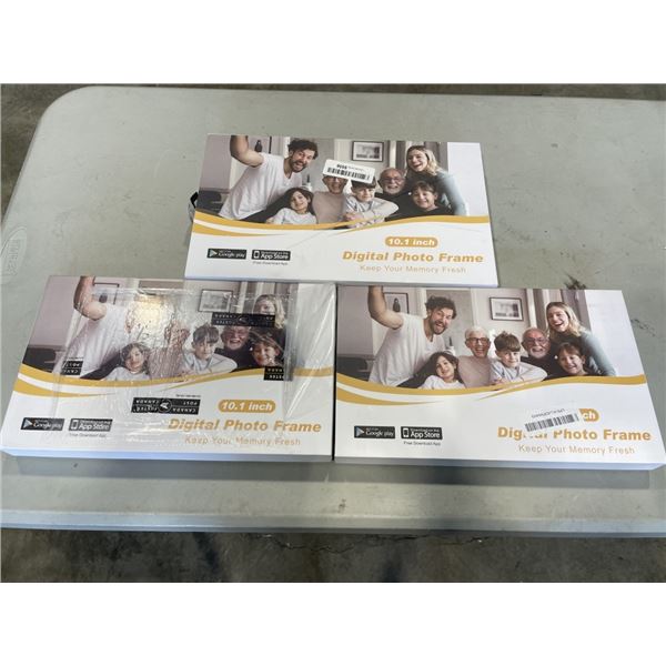 3 10.1 INCH DIGITAL PHOTO FRAMES
