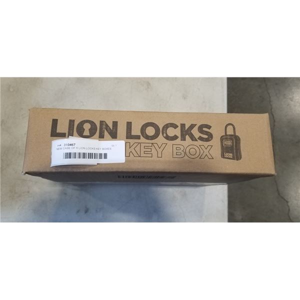 NEW CASE OF 6 LION LOCKS KEY BOXES