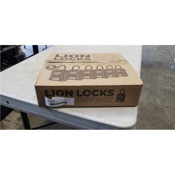 NEW CASE OF 6 LION LOCKS KEY BOXES