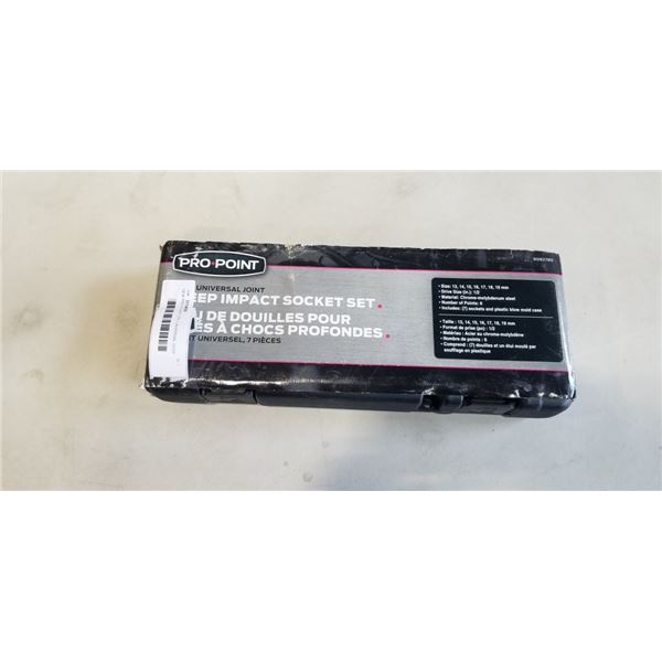 NEW PRO POINT 7PC UNIVERSAL DEEP IMPACT SOCKET SET