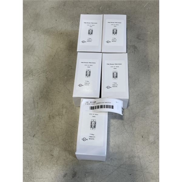 5 NEW 3-WAY DIMMER W/ SWITCH