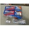 Image 1 : 2 NEW BETTER BOATING WINCH CTRAPS AND 2 SETS OF BOAT STRAPS, SWIVEL SHACKLES