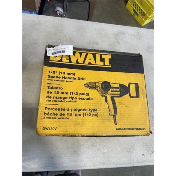 NEW DEWALT 1/2" SPADE HANDLE DRILL