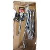 Image 3 : NEW SANDING DISCS, HOLE SAW BLADES, HUSKY RATCHET, ON/OFF ELECTRICAL BOX, ETC