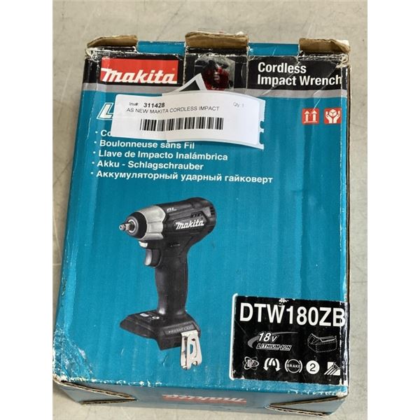 AS NEW MAKITA CORDLESS IMPACT WRENCH