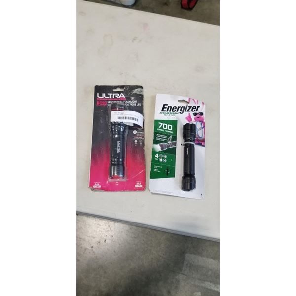2 BRAND NEW FLASHLIGHTS - TACTICAL AND ENGERIZER