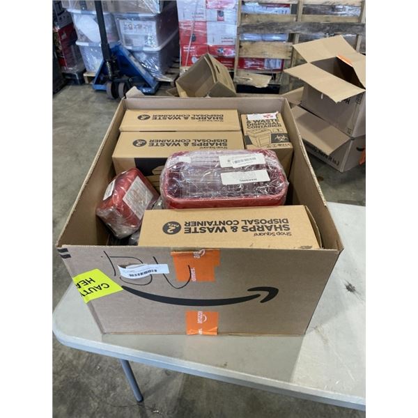 ASSORTED NEW SHARPS DISPOSAL AND WASTE CONTAINERS