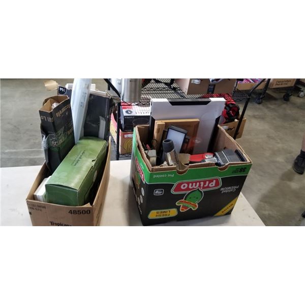 2 BOXES INCLUDING AIR COMPRESSOR, 2 TIMING LIGHTS, DECORATIVE FRAMES