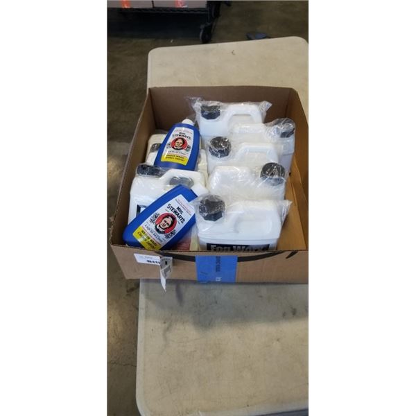 8 BOTTLES FOG WORX LIQUID FOG AND 2 BOTTLES MRS STEWARTS LIQUID BLUING