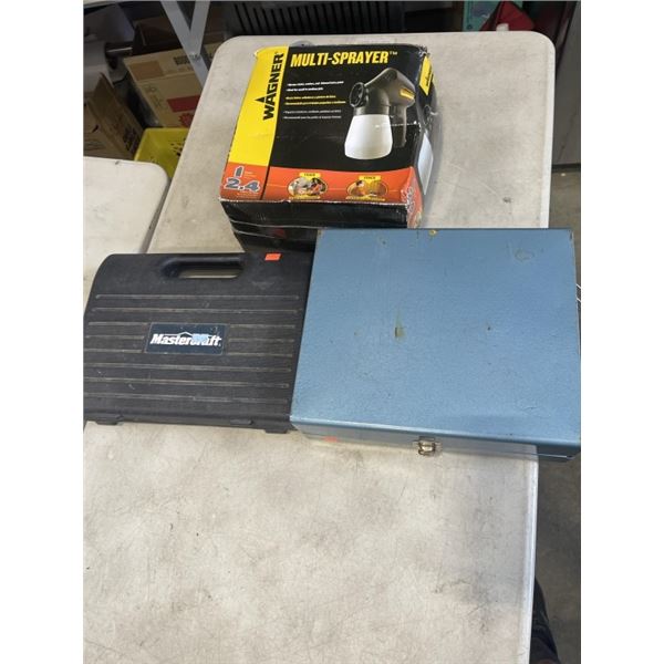 2 CASED POWER TOOLS AND SPRAYER