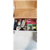 Image 3 : BOX OF CASTERS, LOAD STRAPS, ABS PIPE PIECES, AND VINTAGE GUAGE