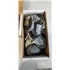 Image 4 : BOX OF CASTERS, LOAD STRAPS, ABS PIPE PIECES, AND VINTAGE GUAGE