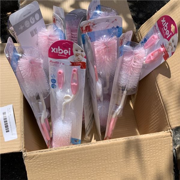 12 NEW BABY BOTTLE AND NIPLE CLEANING BRUSH SETS