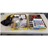 Image 1 : 2 TRAYS OF CAULKING, HARDWARE AND WIND RIVER GLOVES