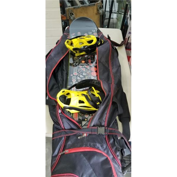 K2 FUSE 158CM SNOWBOARD WITH K2 SONIC BINDINGS AND CARRY BAG