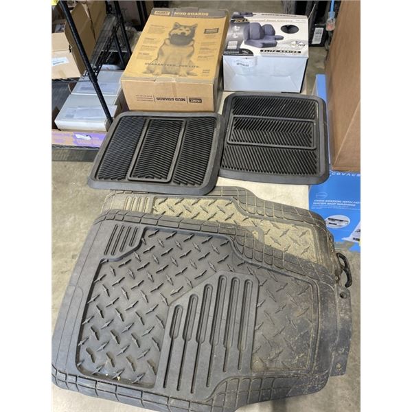 NEW HUSKY MUD GUARDS, CAR SEAT COVERS AND FLOOR MATS