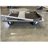 Image 4 : 2 FOUR WHEEL DOLLIES. 1 WOODEN, 1 METAL
