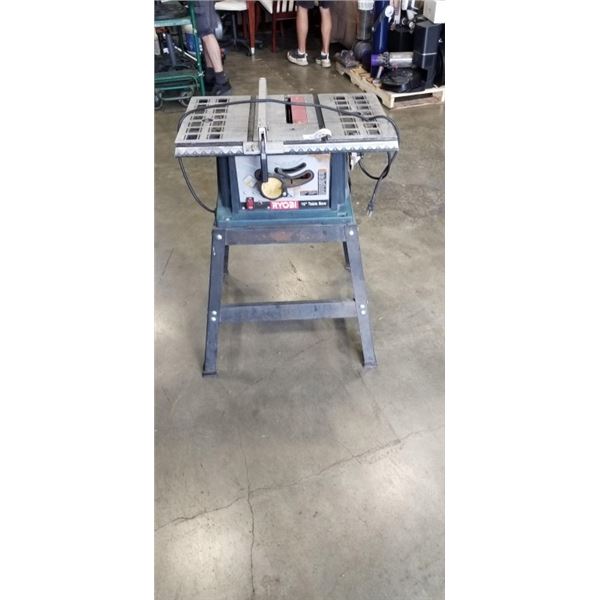 RYOBI 10" TABLE SAW. WORKING