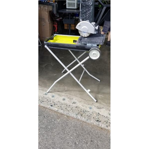 RYOBI TABLE SAW ON FOLDING STAND