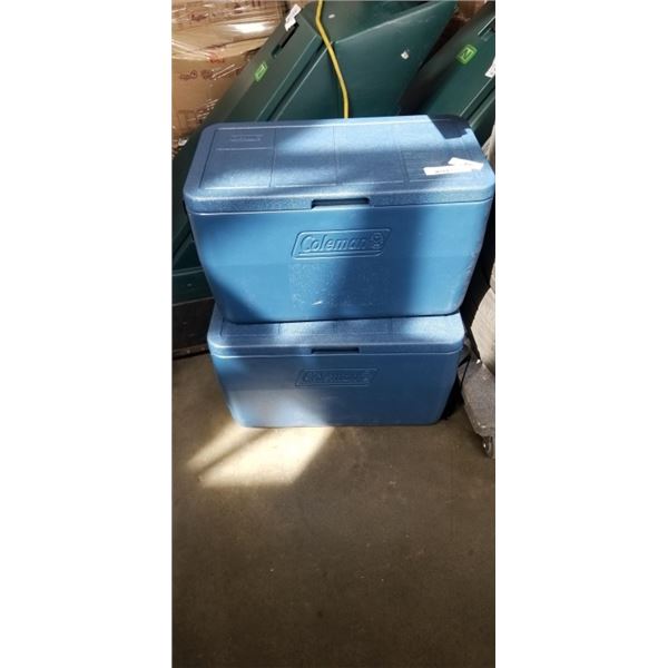 2 NAVY COLEMAN COOLERS