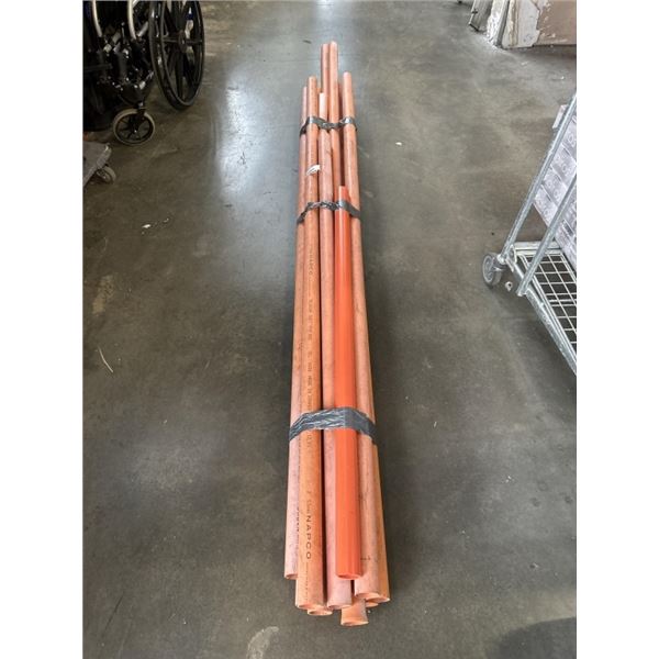BUNDLE OF ORANGE PVC DUCTING