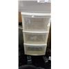Image 2 : LOT OF TALL STORAGE TOTES AND PLASTIC ORGANIZER